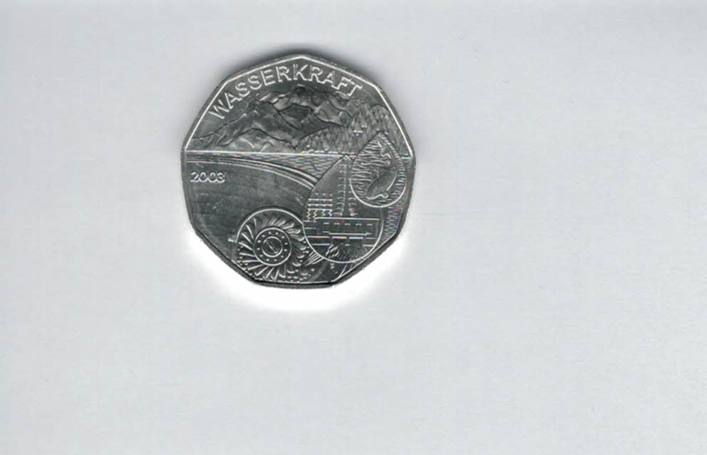  5 Euro 2003 Wasserkraft Österreich silber/8g fein Spittalgold9800 (4974/2   