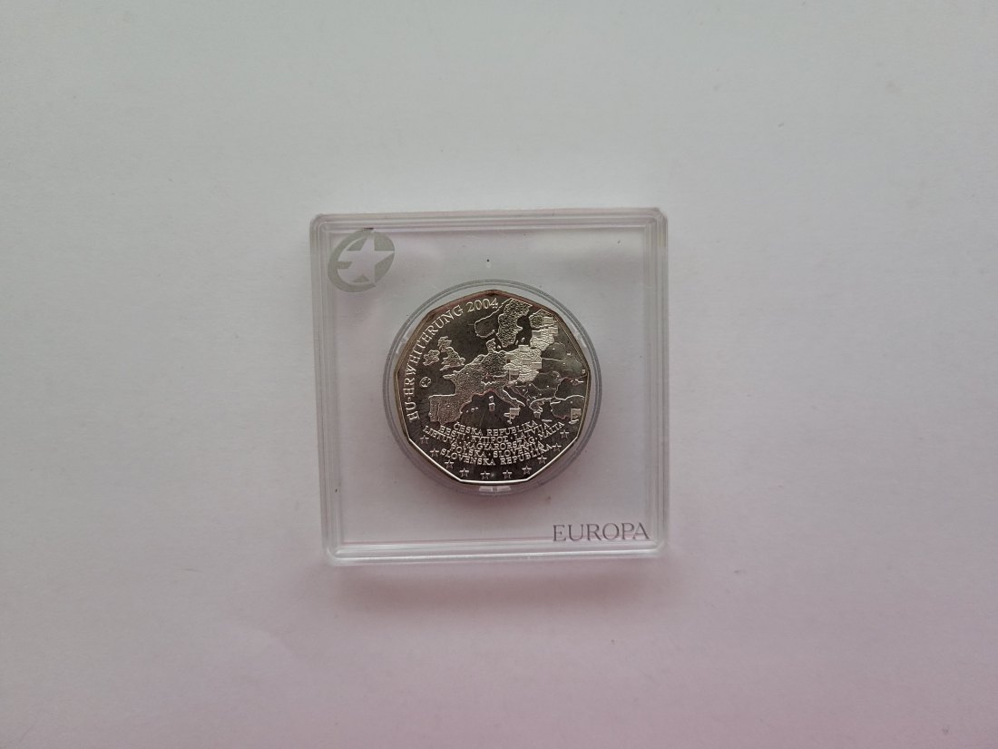  5 Euro 2004 EU-Erweiterung Österreich silber/8g fein Spittalgold9800 (4974/3   