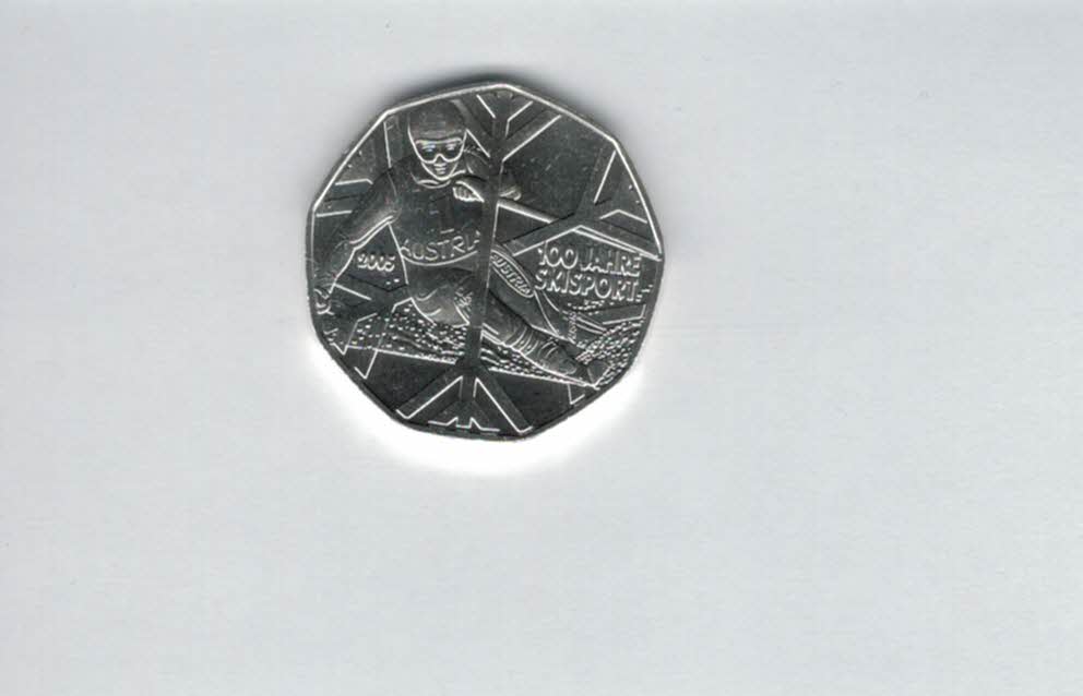  5 Euro 2005 100 Jahre Skisport Österreich silber 8g fein Spittalgold9800 (04974/5)   