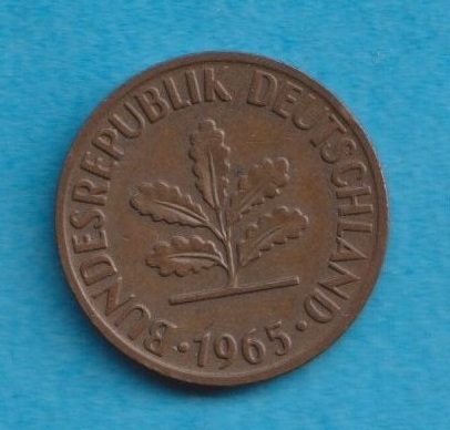  Deutschland 2 Pfennig 1965 D   