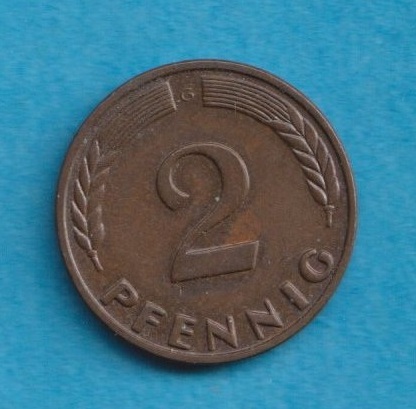 Deutschland 2 Pfennig 1965 G