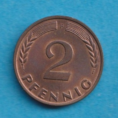  Deutschland 2 Pfennig 1966 F   