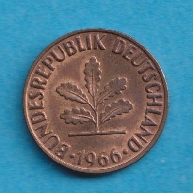  Deutschland 2 Pfennig 1966 F   