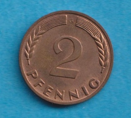  Deutschland 2 Pfennig 1966 G   