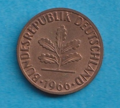  Deutschland 2 Pfennig 1966 G   