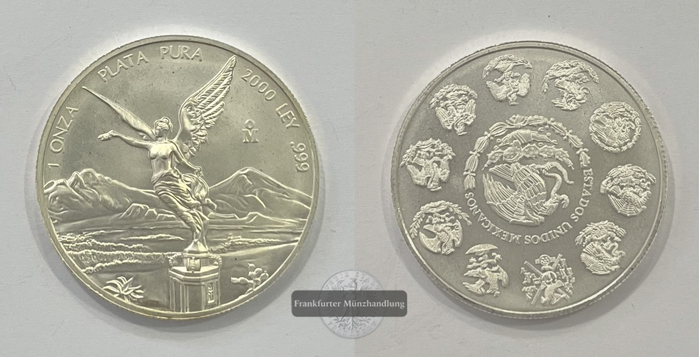  Mexico 1 Onza Libertad Plata Pura 2000 FM-Frankfurt Feinsilber: 31,1g   