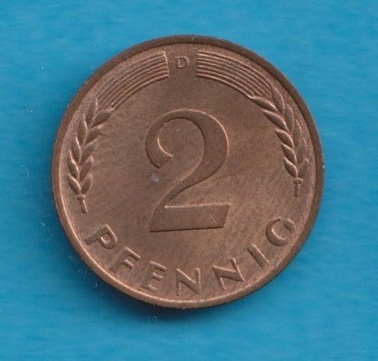 Deutschland 2 Pfennig 1967 D Top   