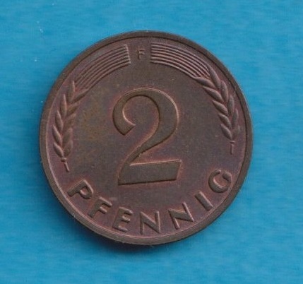  Deutschland 2 Pfennig 1967 F   