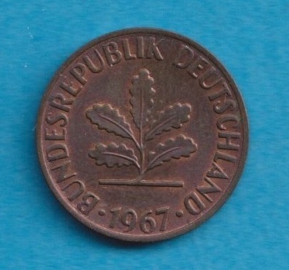  Deutschland 2 Pfennig 1967 F   