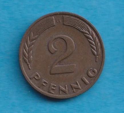  Deutschland 2 Pfennig 1967 G   
