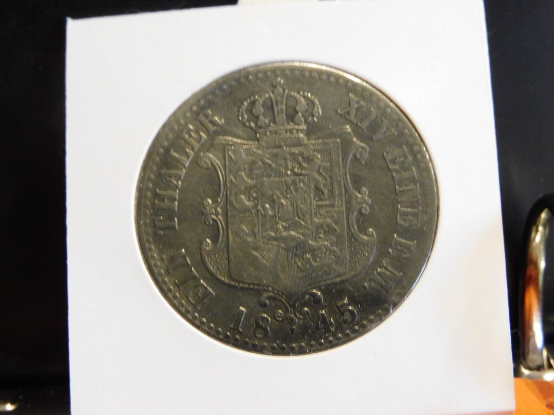  GERMANY 1 THALER 1845 HANNIVER.GRADE-PLEASE SEE PHOTOS.   