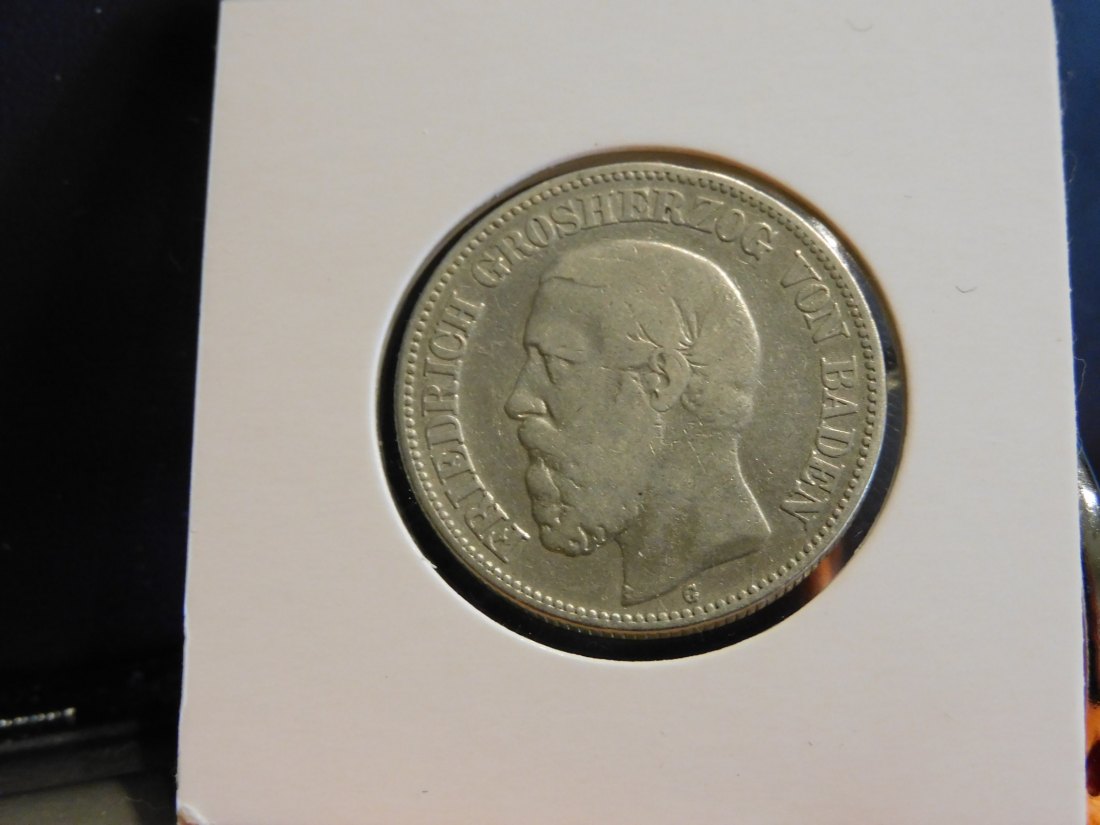  GERMANY 2 MARK 1876 BADEN.GRADE-PLEASE SEE PHOTOS.   