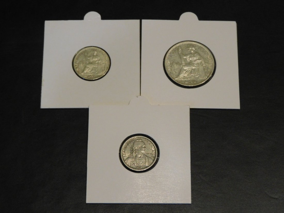  FRENCH INDOCHINA 2X 10 CENTS 11927-1939- 20 CENTS 1923.GRADE-PLEASE SEE PHOTOS.   