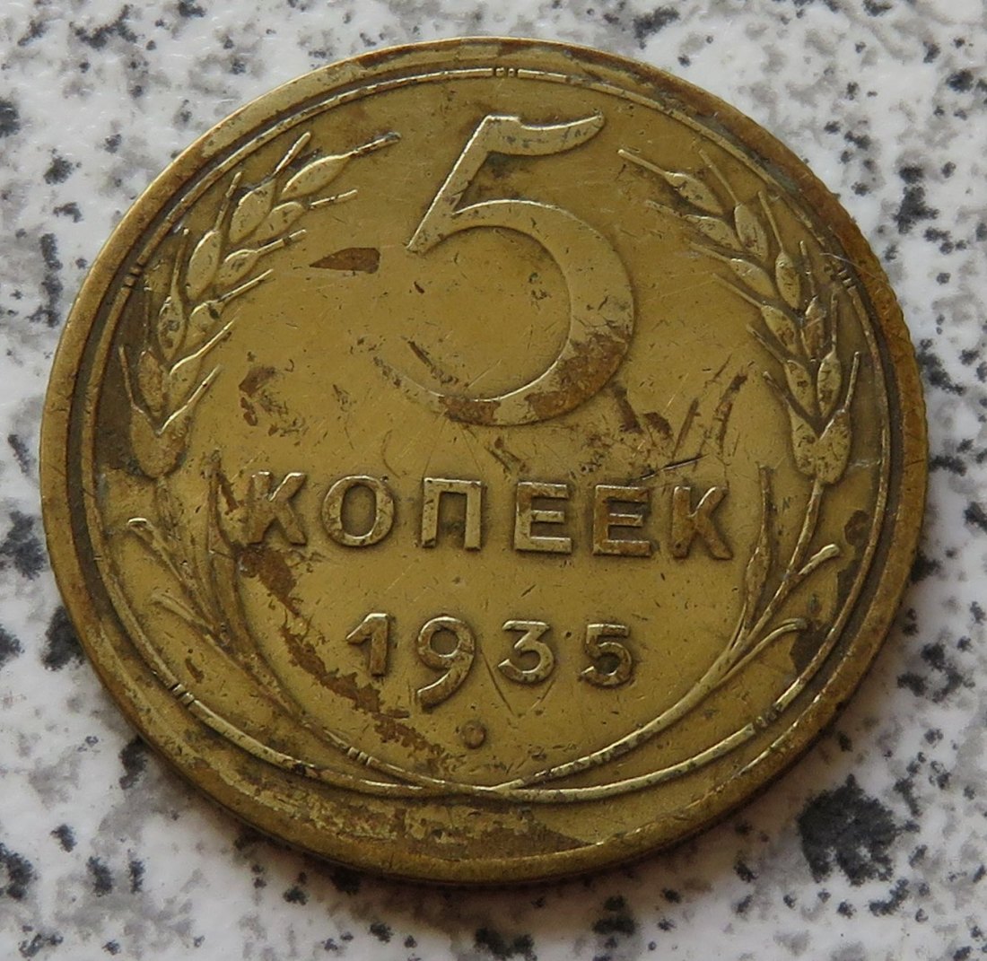  Sowjetunion 5 Kopeken 1935, poliert!   