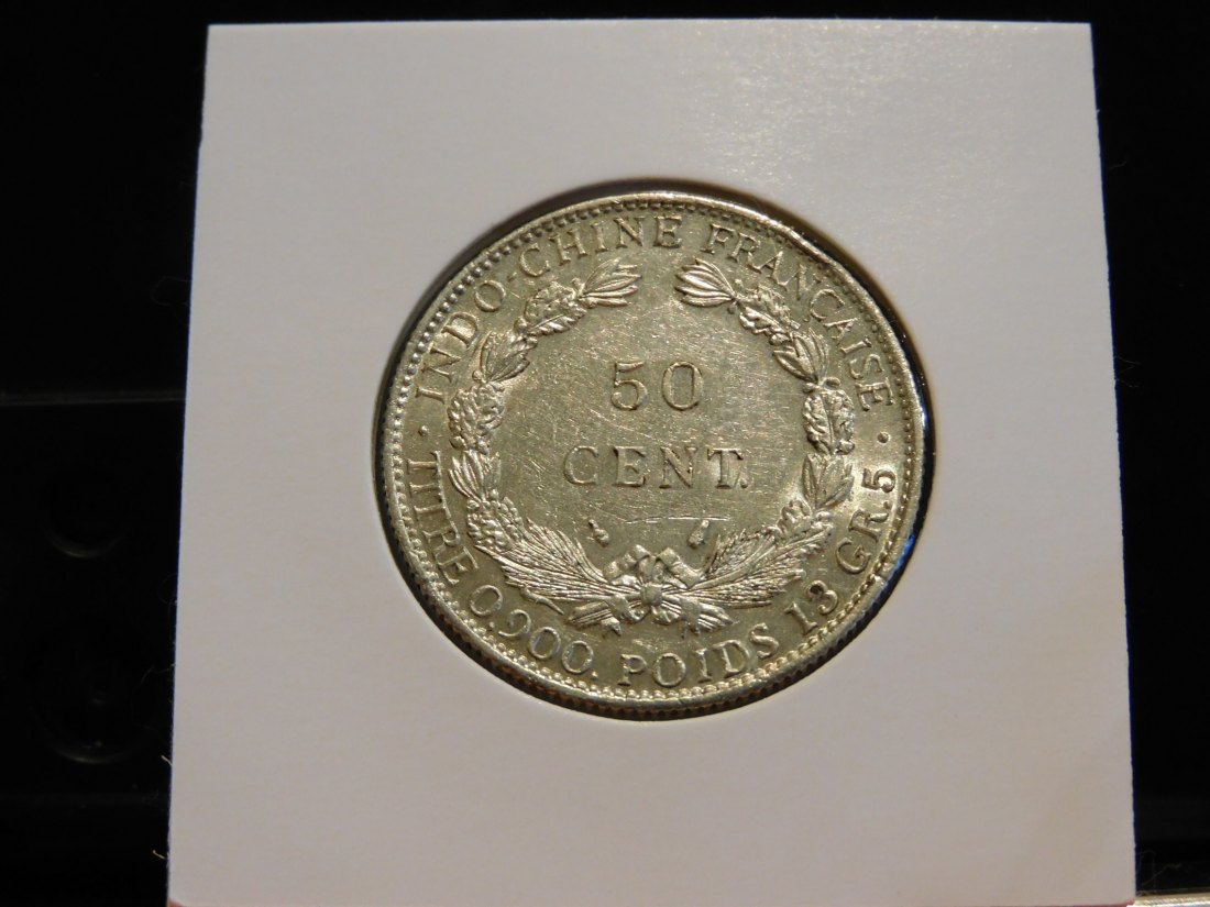  FRENCH INDOCHINA 50 CENTS 1936.GRADE-PLEASE SEE PHOTOS.   