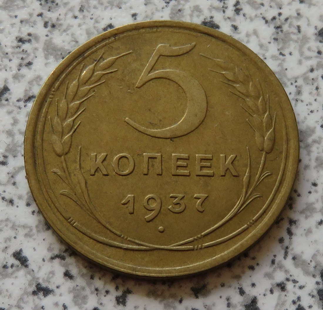  Sowjetunion 5 Kopeken 1937   