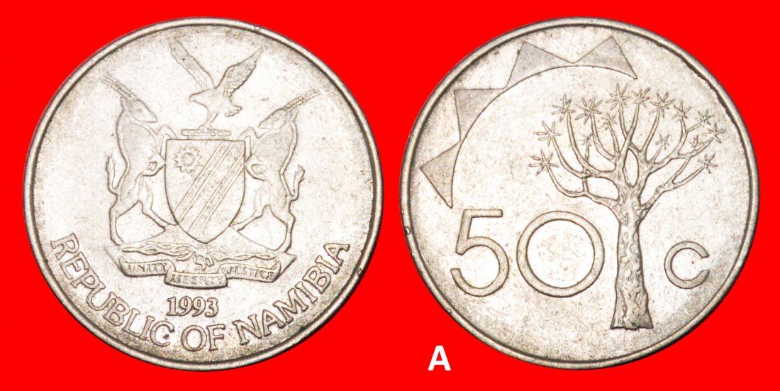  Ⰺ FINLAND (1993-2022): NAMIBIA ★ 50 CENTS 1993 TREE and SUN! JUST PUBLISHED!★LOW START★ NO RESERVE!   