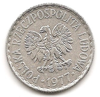  Polen 1 Zloty 1977 #102   