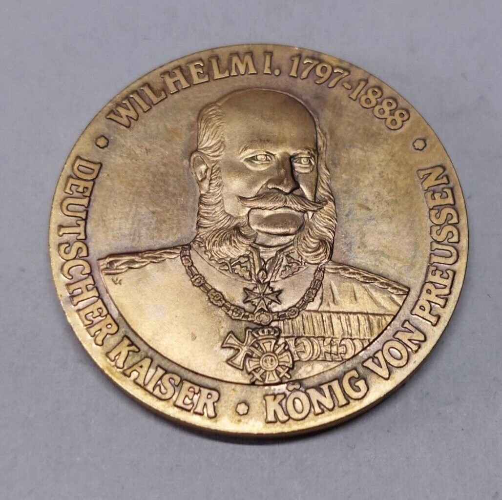  #MED105 Medaille Wilhelm I. 1797 - 1888, Deutscher Kaiser-König von Preussen - Dreikaiserjahr 1888,   