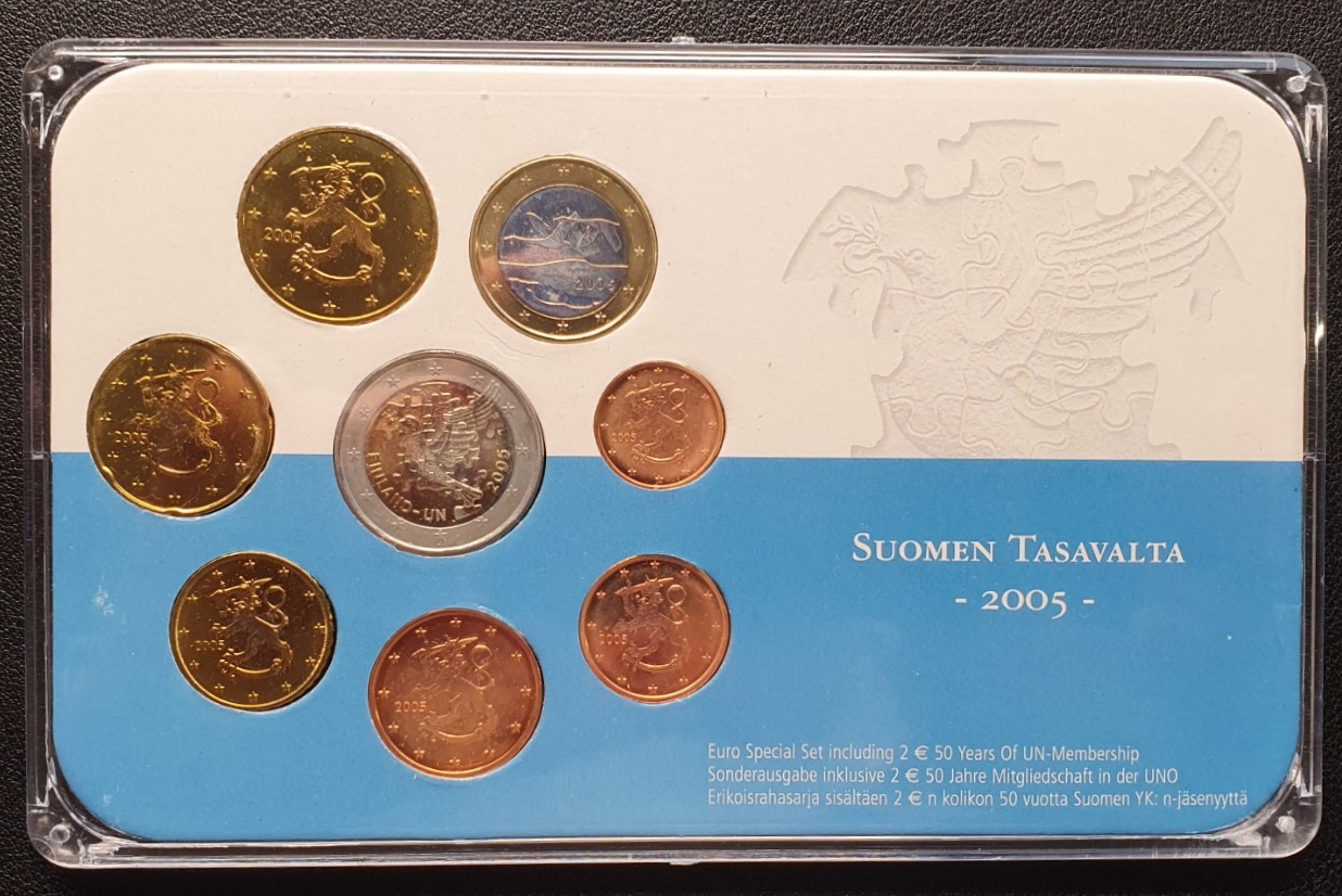  KMS Kursmünzsatz Finnland - Suomen Tasavalta 2005 in Hartschale   
