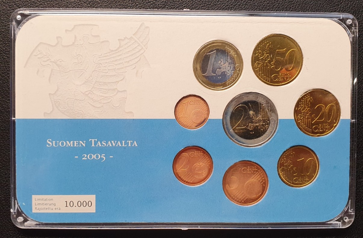  KMS Kursmünzsatz Finnland - Suomen Tasavalta 2005 in Hartschale   