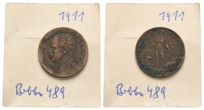  Ausland; Italien; Kleinmünze 1911   