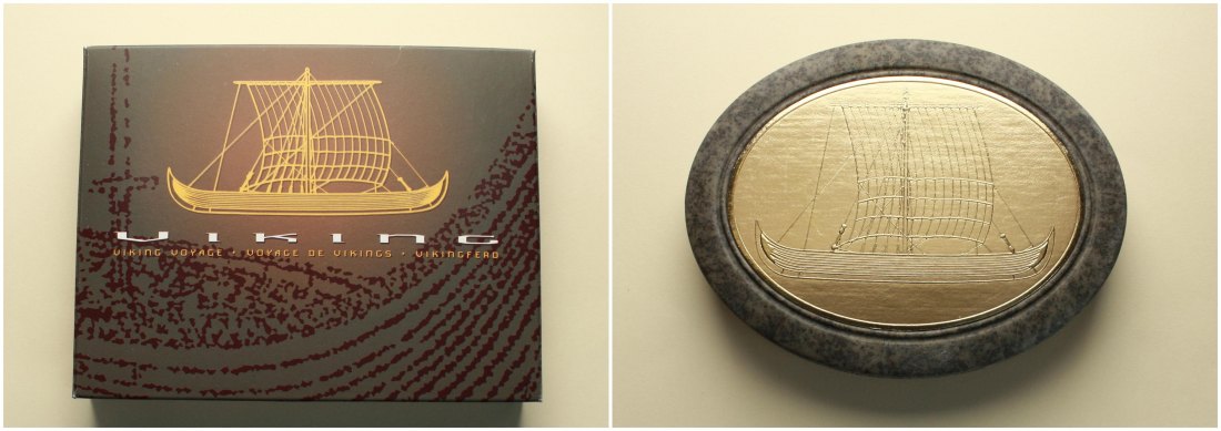  Norwegen/Kanada:) Set aus 2 Münzen in Stempelglanz! Selten! siehe unten! 20 Kroner & % Dollar.   