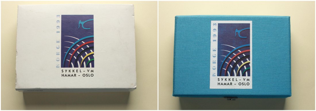  Norwegen: 2 x 100 Kronen zur Fahrradweltmeisterschaft Oslo-Hamar 1993, SEHR SETLEN!   