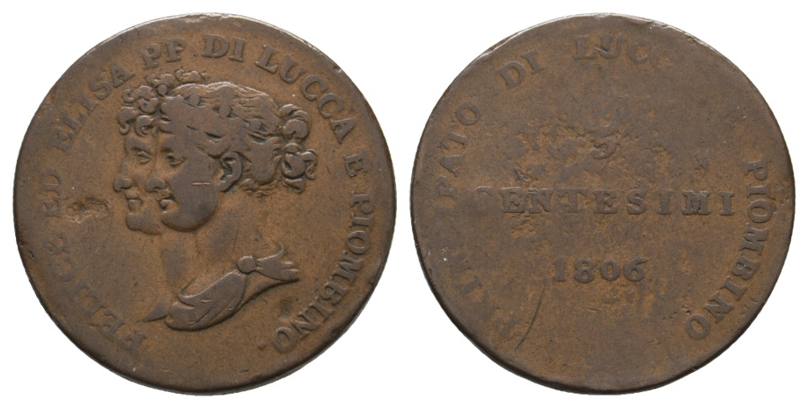  Ausland; Italien; Kleinmünze 1806   