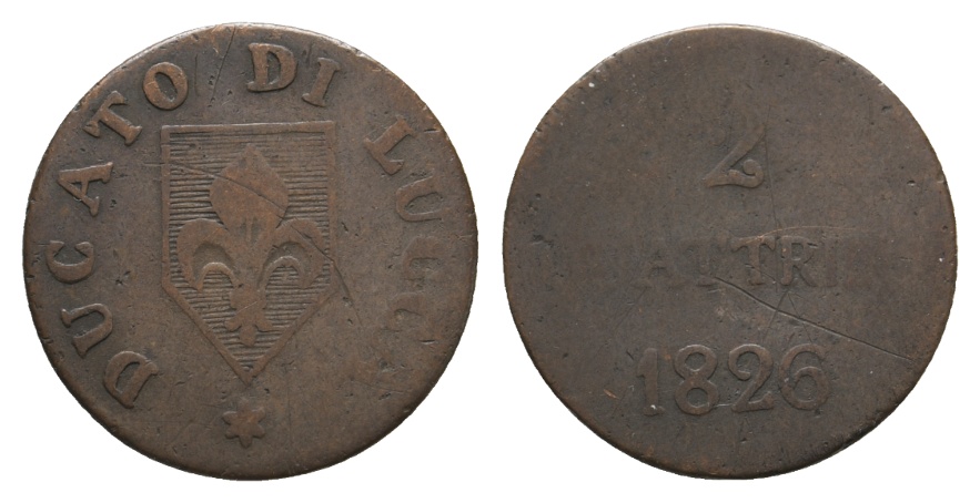  Ausland; Italien; Kleinmünze 1826   