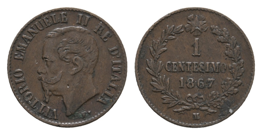  Ausland; Italien; Kleinmünze 1867   