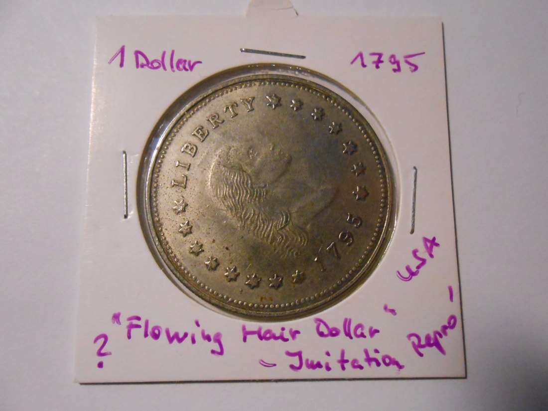  #MED108  Repro 1795 Flowing Hair Dollar USA   