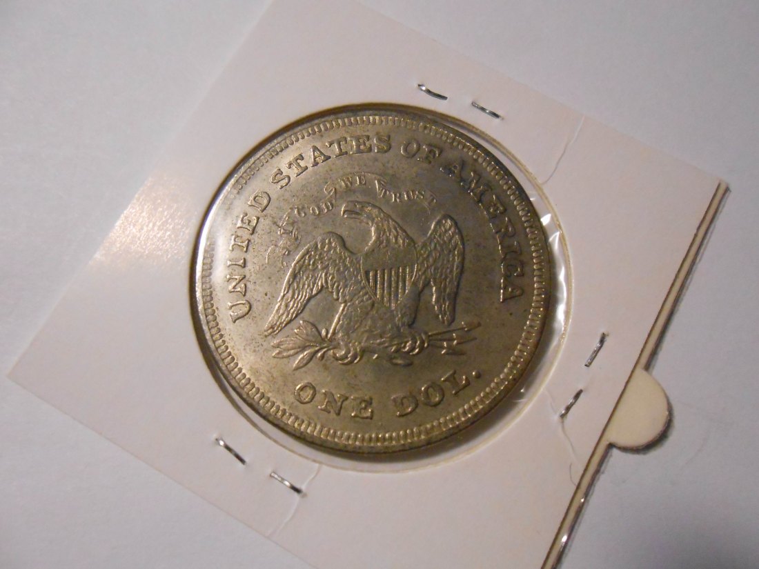  #MED111  Repro  1 Dollar 1872 Sitzende Liberty Silbermünze USA   