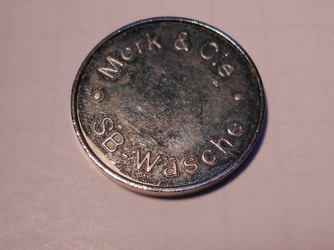  #MED9 SB-Waschmarke von Merk & Cie, Material: nickelfarben unmagnetisch   