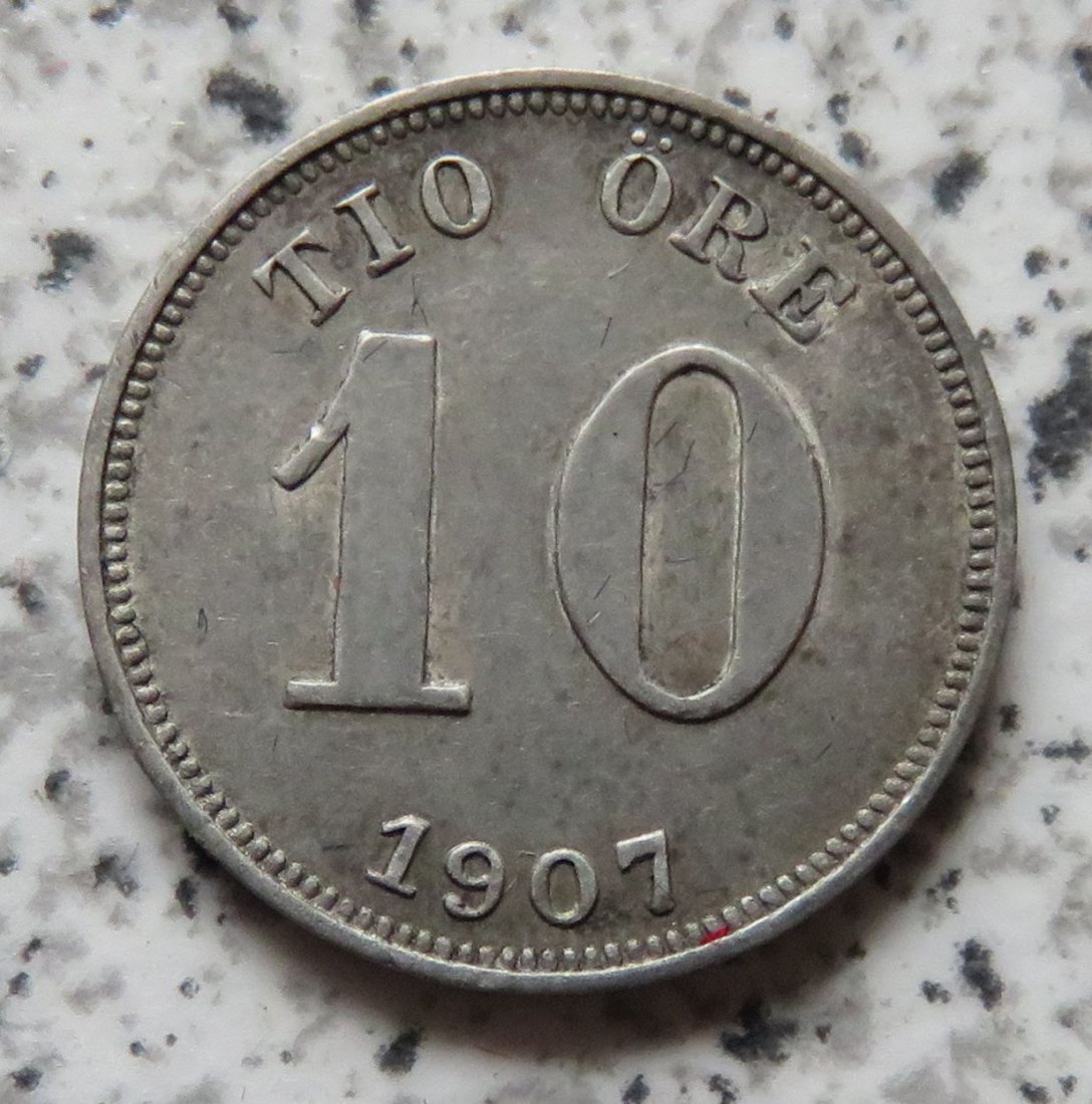  Schweden 10 Öre 1907   