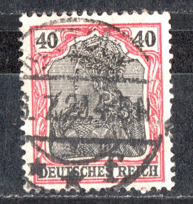  Dt. Reich 40 Pf. ab 1900 Mi. 60 Echt gelaufen/ TOP Stempel   