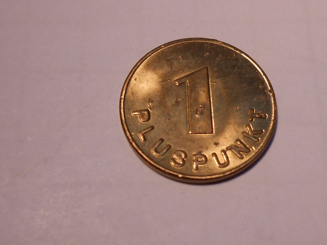  #MED14 Wertmarke Drug Store Tokens Pluspunkt Apotheke, Ø 18,2 mm,   