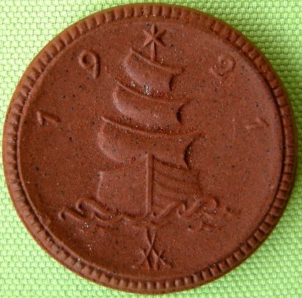 Sachsen Freistaat 1 Mark 1921 Böttger Steingut   