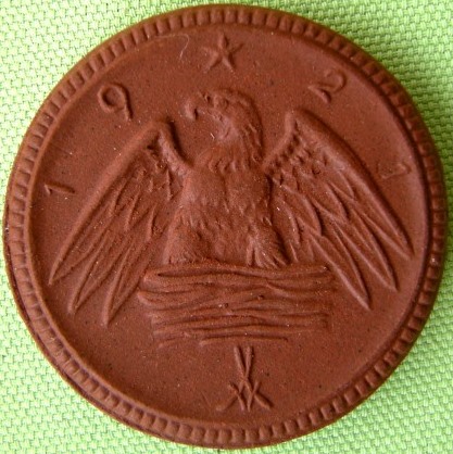  Sachsen Freistaat 2 Mark 1921 Böttger Steingut   