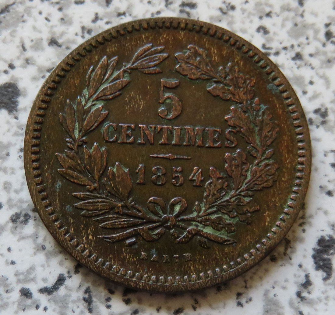  Luxemburg 5 Centimes 1854   
