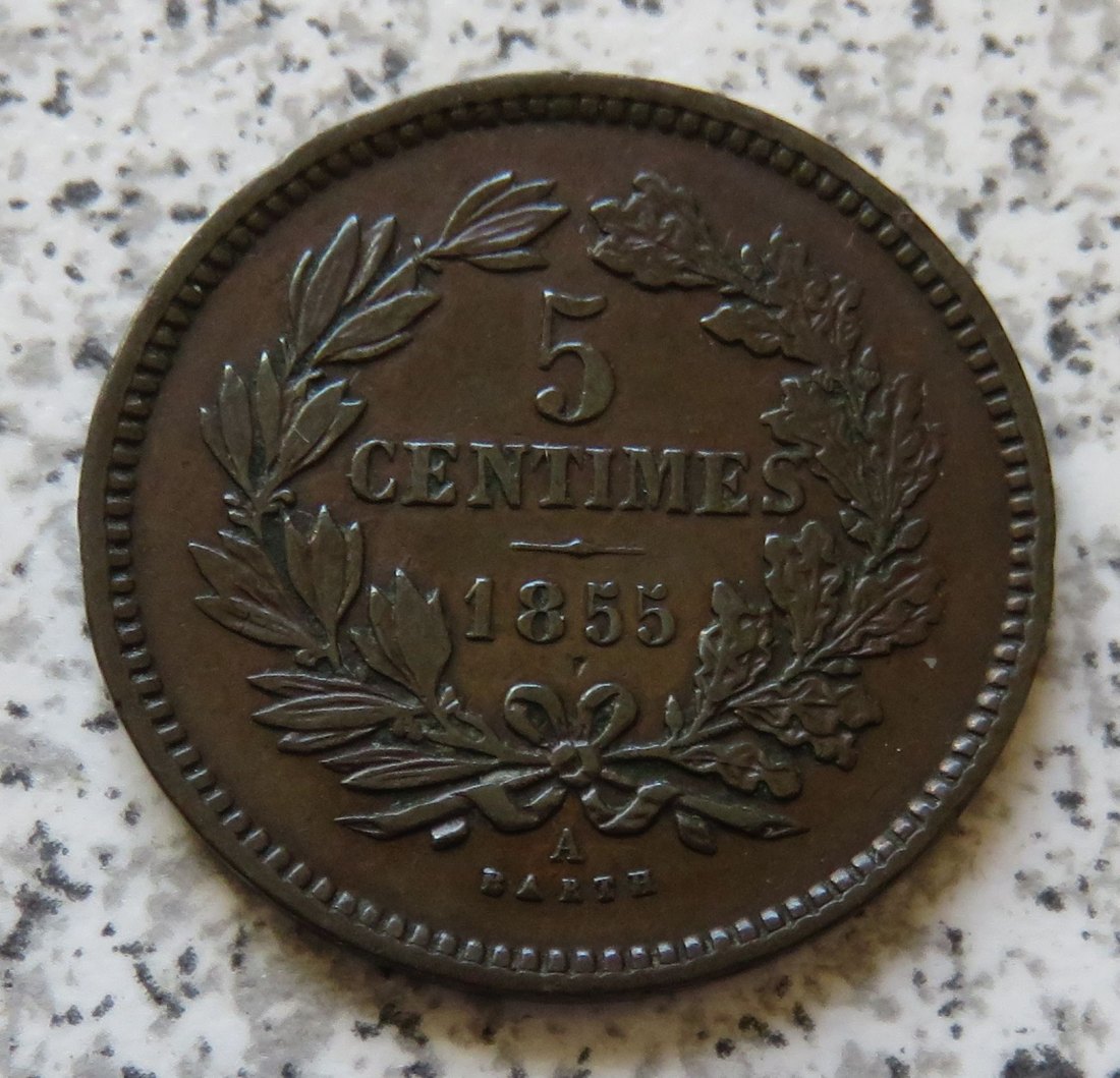  Luxemburg 5 Centimes 1855   