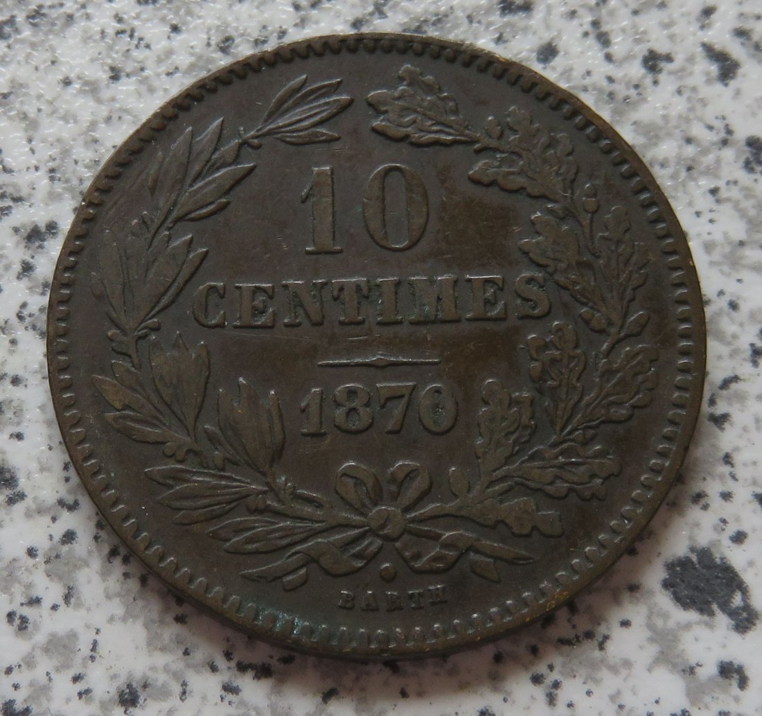  Luxemburg 10 Centimes 1870   