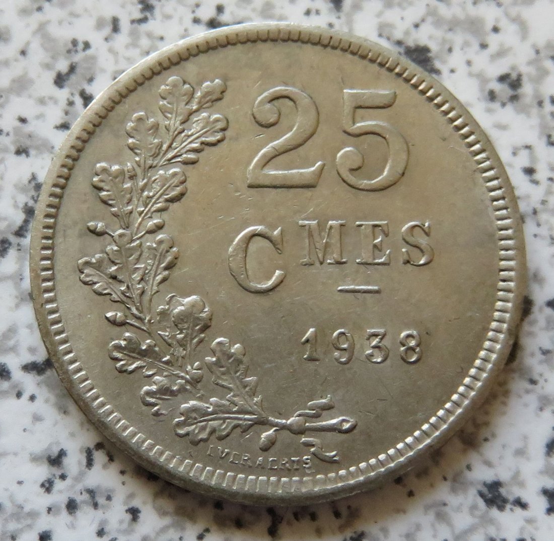  Luxemburg 25 Centimes 1938   
