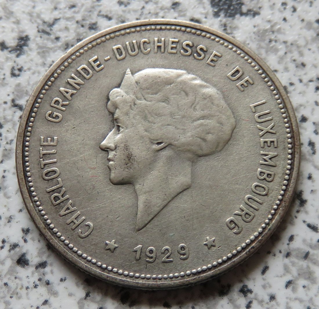  Luxemburg 5 Francs 1929   
