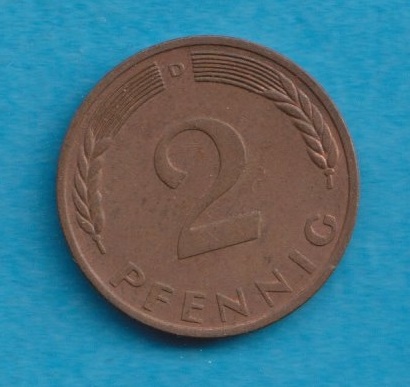  Deutschland 2 Pfennig 1970 D   
