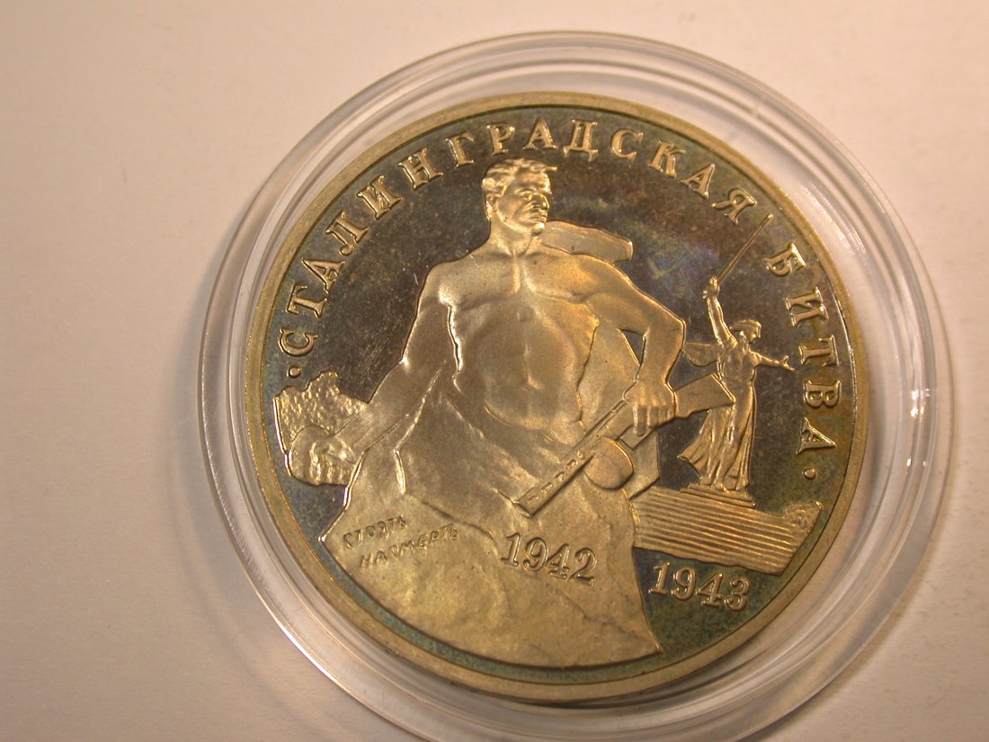  UDSSR/Rußland  1 Rubel 1993 in PP angelaufen    Originalbilder   