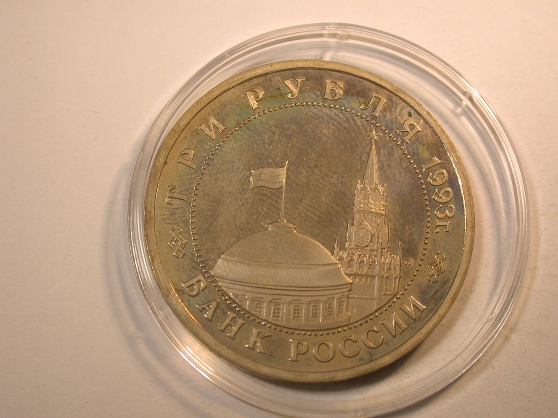  UDSSR/Rußland  1 Rubel 1993 in PP angelaufen    Originalbilder   
