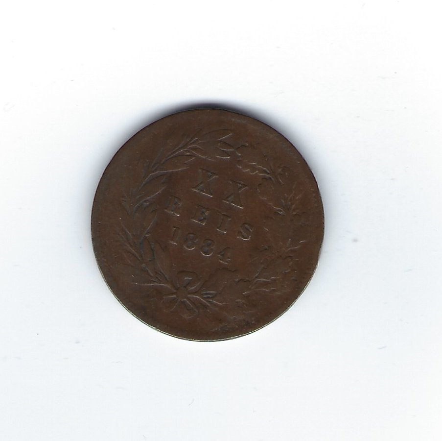  Portugal 20 Reis 1884   