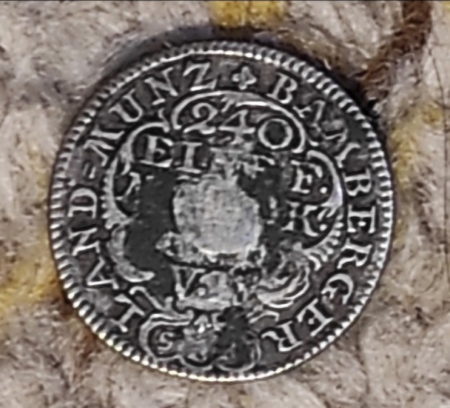  Bamberg 5 Kreuzer vermutlich 1766,SILBER, schlechter Erhalt   