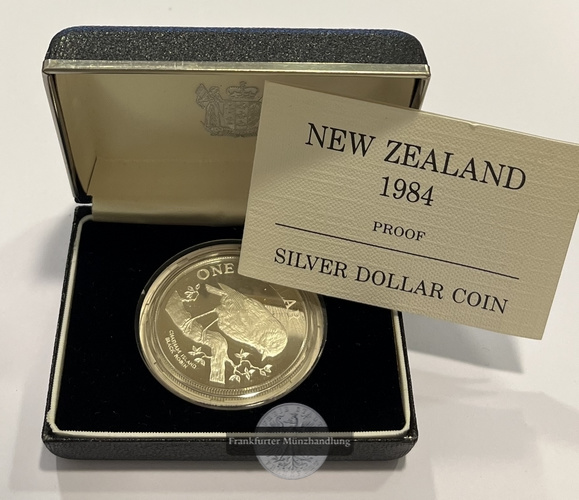  Neuseeland 1 Dollar 1984 Black Robin KM#54a FM-Frankfurt Feingewicht: 25,16g   